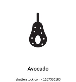 Avocado icon vector isolated on white background, logo concept of Avocado sign on transparent background, filled black symbol svg
