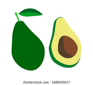 avocado icon vector isolated on white background