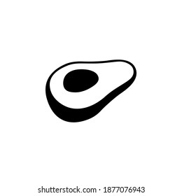 avocado icon vector. Linear style and flat sign for mobile concept and web design. avocado symbol illustration. Pixel vector graphics - Vector.