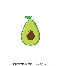 avocado icon vector logo template 