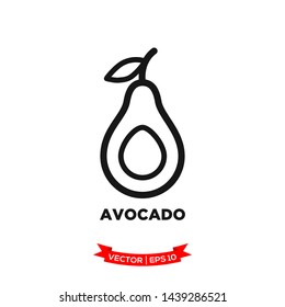 avocado icon vector logo template