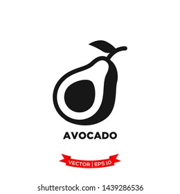 avocado icon vector logo template