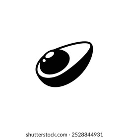 Avocado icon vector. Minimalistic illustration of green berry - avocado pear. Healthy eating, dieting, American cuisine concepts.