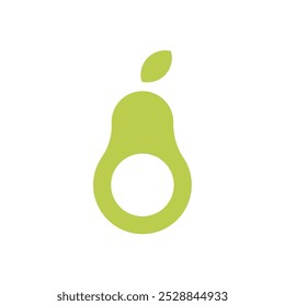 Avocado icon vector. Minimalistic illustration of green berry - avocado pear. Healthy eating, dieting, American cuisine concepts.