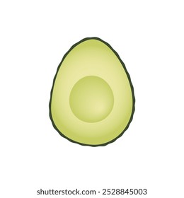 Avocado icon vector. Minimalistic illustration of green berry - avocado pear. Healthy eating, dieting, American cuisine concepts.