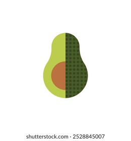 Avocado icon vector. Minimalistic illustration of green berry - avocado pear. Healthy eating, dieting, American cuisine concepts.