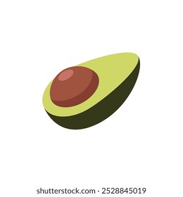 Avocado icon vector. Minimalistic illustration of green berry - avocado pear. Healthy eating, dieting, American cuisine concepts.