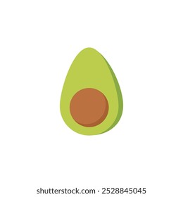 Avocado icon vector. Minimalistic illustration of green berry - avocado pear. Healthy eating, dieting, American cuisine concepts.