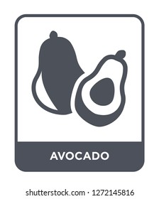 avocado icon vector on white background, avocado trendy filled icons from Fruits and vegetables collection, avocado simple element illustration