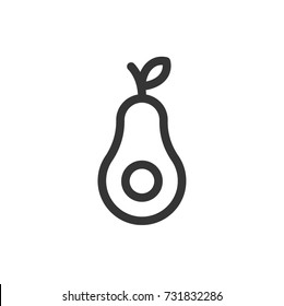 avocado icon vector. avocado outline style design
