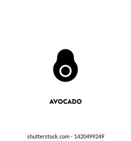 avocado icon vector. avocado sign on white background. avocado icon for web and app