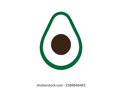 avocado icon vector silhouette isolated in white background