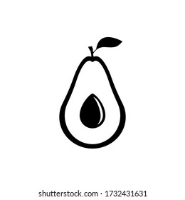 avocado icon. vector avocado symbol.