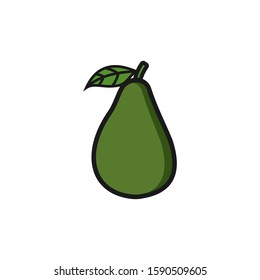 Avocado icon vector symbol logo illustration EPS 10