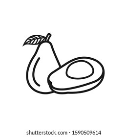 Avocado icon vector symbol logo illustration EPS 10
