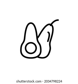 avocado icon vector for your design element