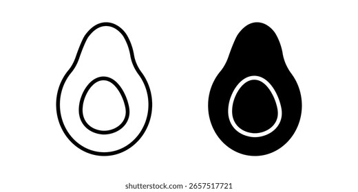  avocado icon white on background