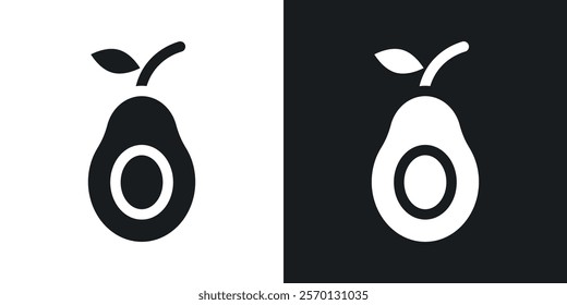 Avocado icons in flat syle