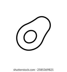 avocado iconVector illustration in black