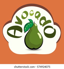 Avocado illustration.