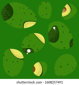 Avocado. Illustration for backgrounds, card, posters, banners, textile prints, cover, web design. Eat healthy. Vector icons.