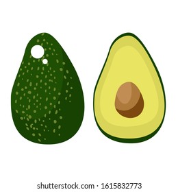 Avocado. Illustration for backgrounds, card, posters, banners, textile prints, cover, web design. Eat healthy. Vector icons.