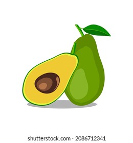 avocado illustration, for children's book design or the like.
simple vector design on white background