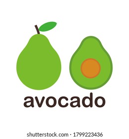 
ilustración aguacate, estilo plano. diseño agudo