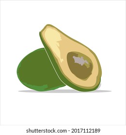 Avocado Illustration. Fresh Fruit. Simple Vector