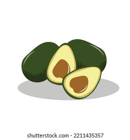 diseño único vectorial de ilustración de avocado para todos los medios 