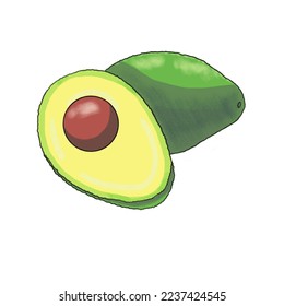 Avocado images stacked on top of each other