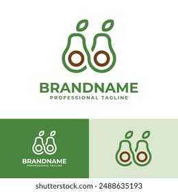 Avocado Infinity Logo, Ideal for Organic Food and Beverage Companies