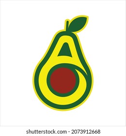 Avocado Initial A Logo Vector Template