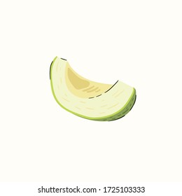 Avocado isolated on a white background. Hand draw cartoon Scandinavian nordic design style for fashion or interior or cover or textile or background.