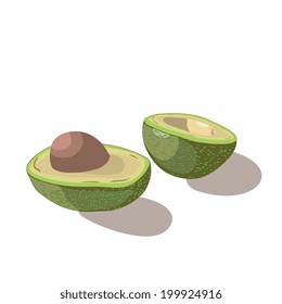 Avocado isolated on white background