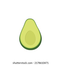 Aguacate, aguacate aislado sobre fondo blanco, alimento orgánico, elemento de diseño vector de alimento orgánico, ilustración vectorial para diseño