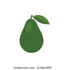 Aguacate, aguacate aislado sobre fondo blanco, alimento orgánico, elemento de diseño vector de alimento orgánico, ilustración vectorial para diseño