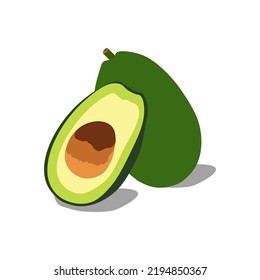 avocado isolated on white background
