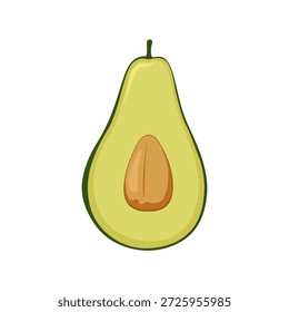 Avocado einzeln auf weißem Hintergrund. Avocado, handgezeichnet. 
