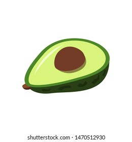 Avocado isometric icon. Vector illustration.