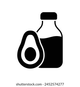 avocado juice icon vector design template simple and clean