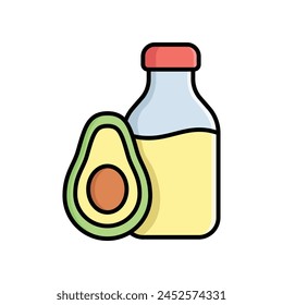 avocado juice icon vector design template simple and clean