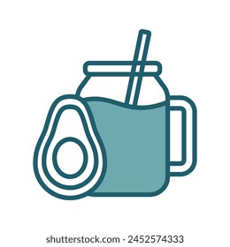 avocado juice icon vector design template simple and clean