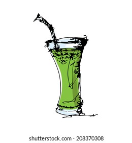 avocado juice vector 