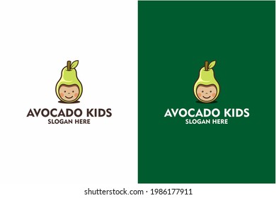 Avocado Kids Logo Design Concept