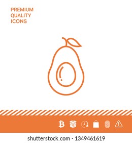 Avocado line icon