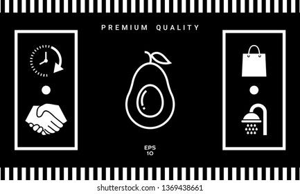 Avocado line icon