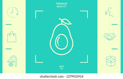 Avocado line icon