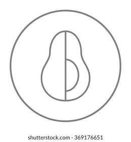 Avocado line icon.