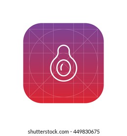 avocado line icon